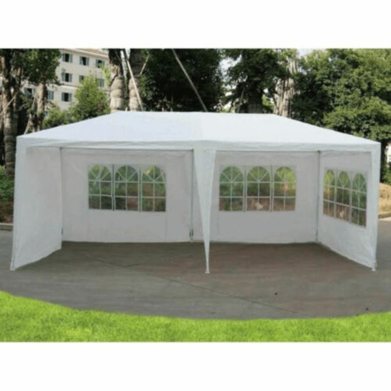 Záhradný párty stan, biely, 3x6 m, TEKNO TYP 2