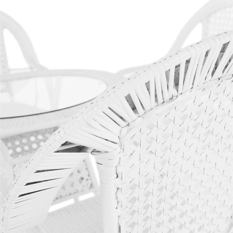 Záhradný set, 1+4, biely, KOVEN