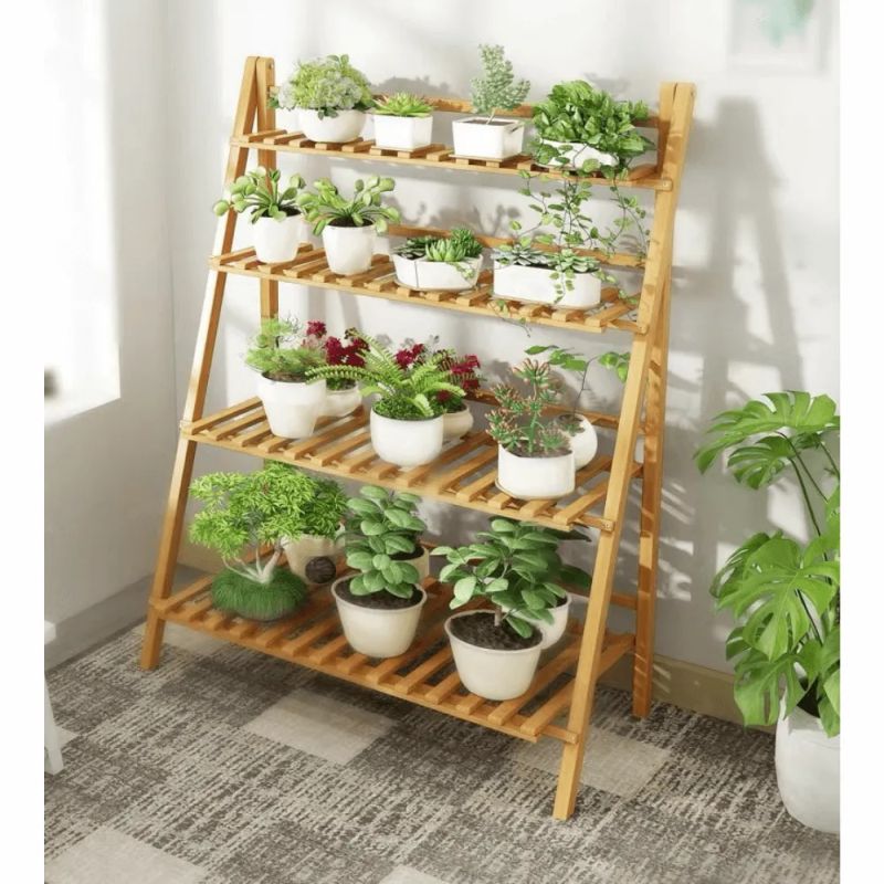 Regál, 70cm, bambus, prírodný, NEPEL TYP 2