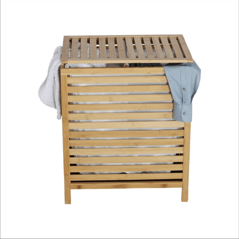 Kôš na bielizeň, 50cm, prírodný bambus, MENORK