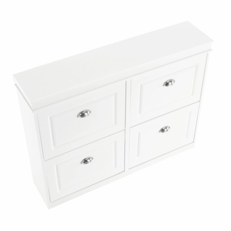 Botník, 105cm, 4-radový, biely, SEBER TYP 5