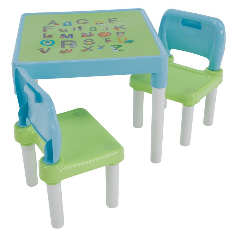 Detský set 1+2, 51x51cm, modrý, zelený, biely, plast, BALTO