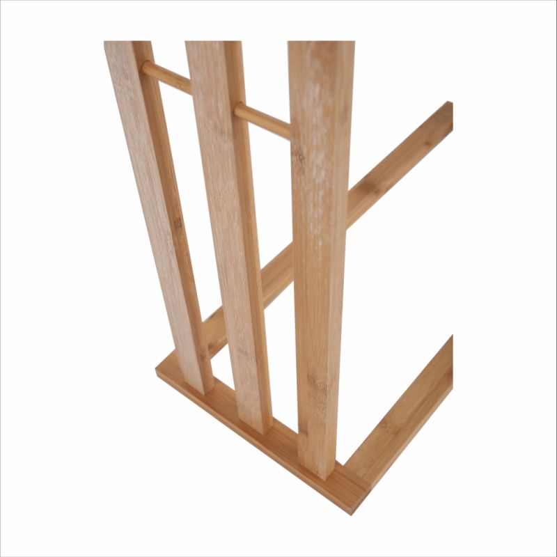 Stojan na uteráky, 54cm, bambus, prírodný, biely, KOMO NEW