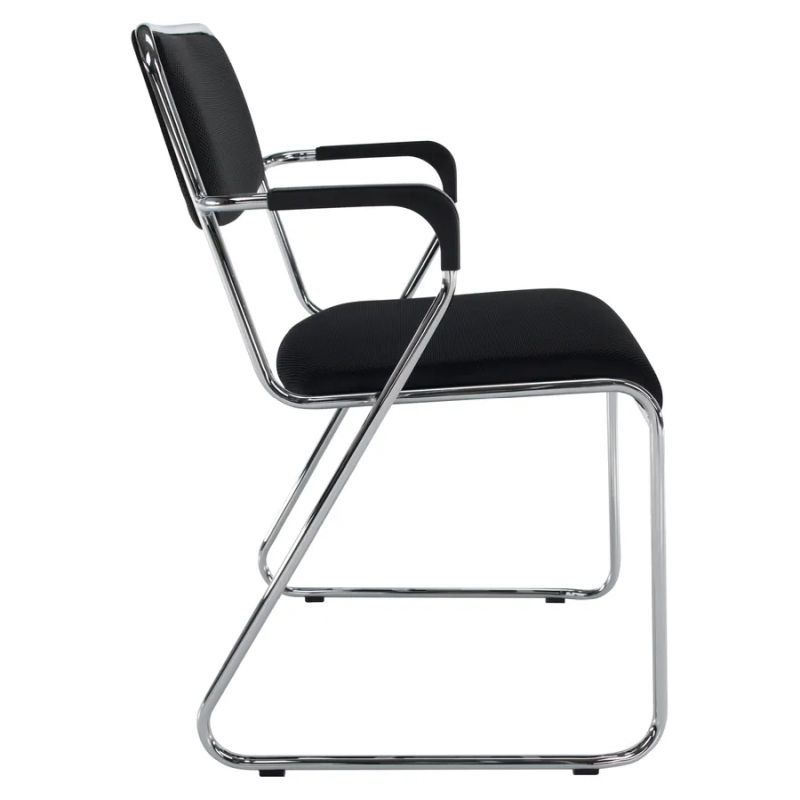 Zasadacia stolička, čierna sieťovina, DERYA NEW