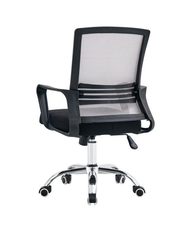 Kancelárska stolička, čierna látka, sivohnedá TAUPE sieťovina, APOLO 2 NEW