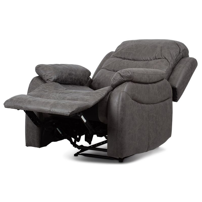 Polohovacie kreslo, sivá, látka, TV-4086 GREY