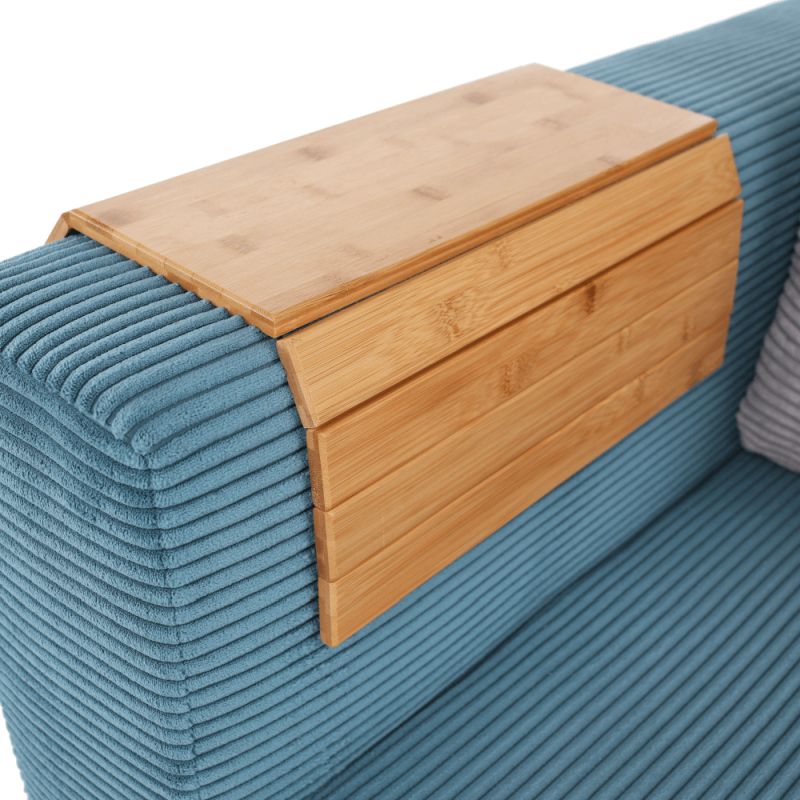 Odkladacia plocha-podložka na podrúčku sedačky, prírodný bambus, ALTE