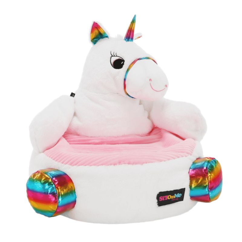 Sedací vak, 50cm, jednorožec, bielo-ružová látka, BUFEL