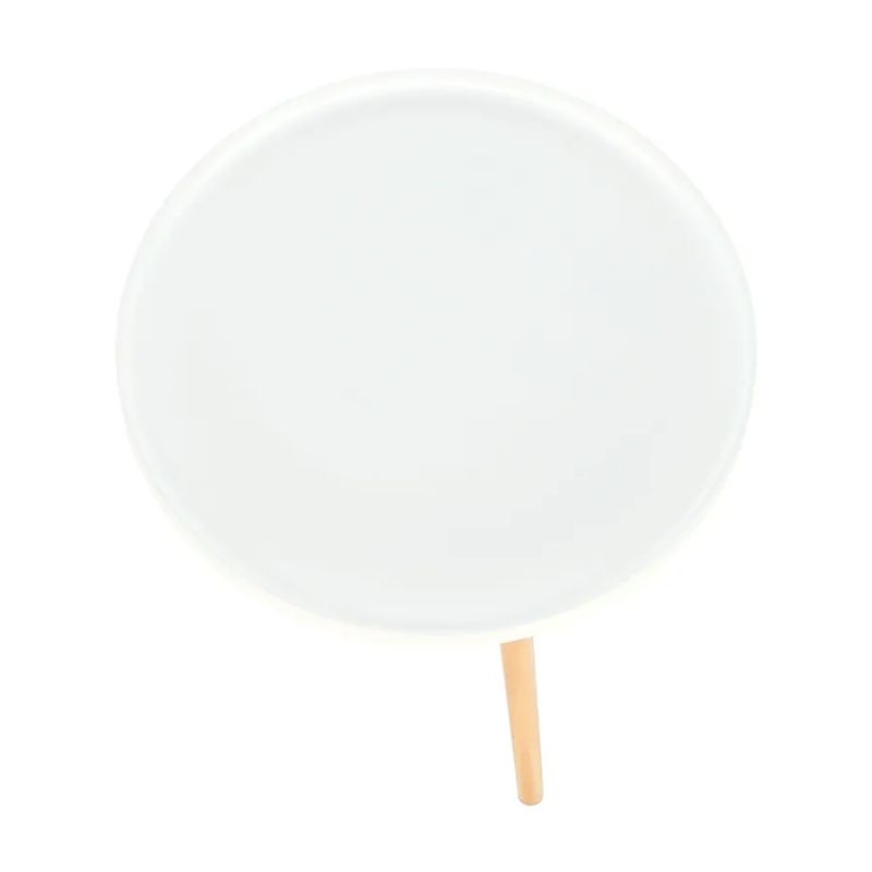 Príručný stolík, 60x60cm, biely, prírodný, SANSE TYP 1