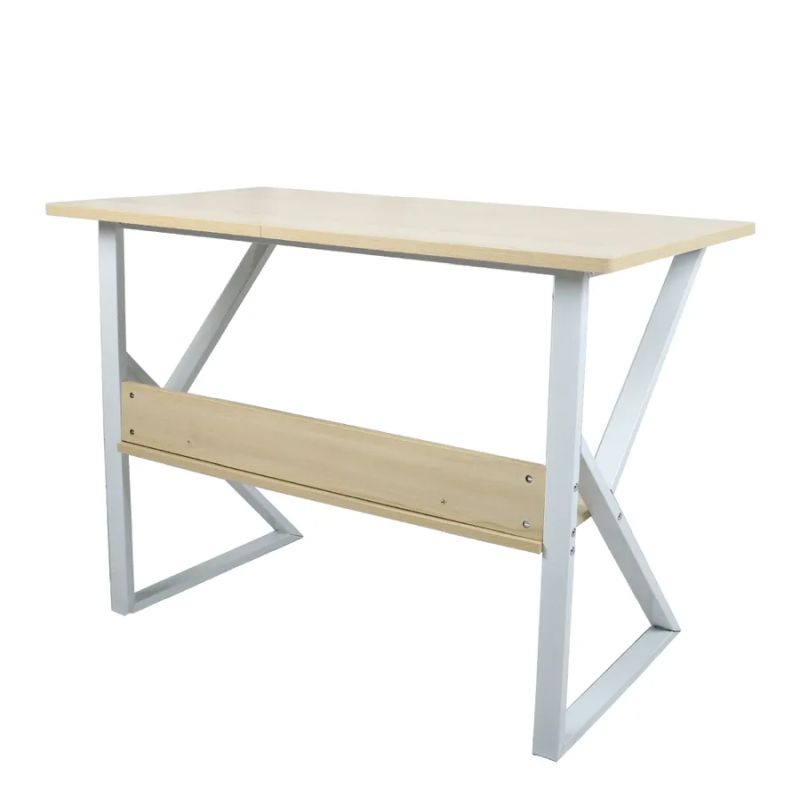 Písací stôl s policou, 140x60cm, dub, biely, TARCAL 140