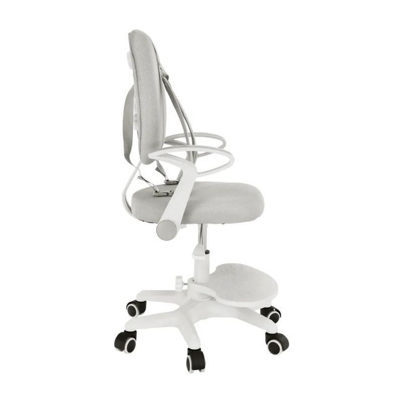 Rastúca stolička, s podnožou a trakmi, sivá sieťovina, ANAIS