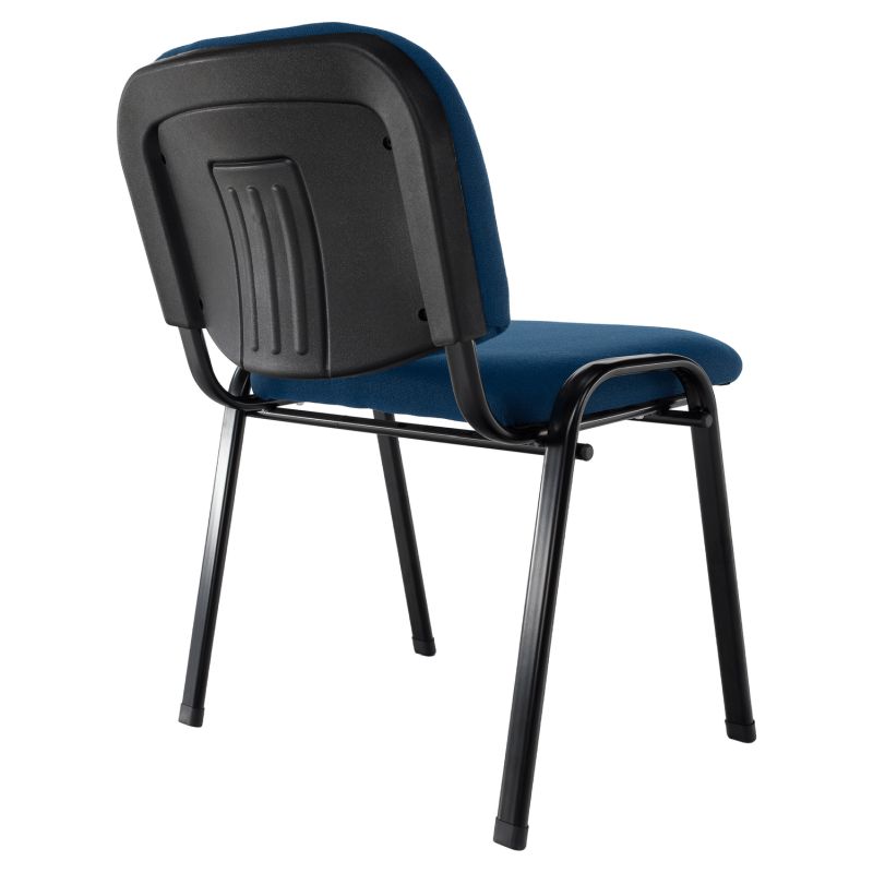 Kancelárska stolička, tmavomodrá látka, nohy kov čierny, ISO 2 NEW