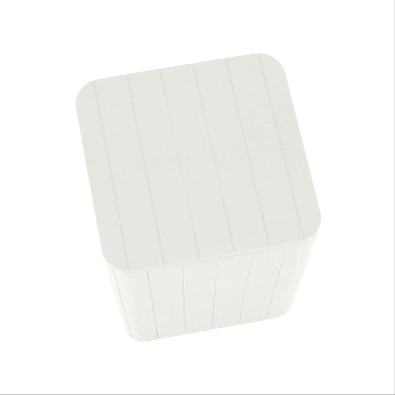 Záhradný úložný box, príručný stolík, biely, plast, IBLIS