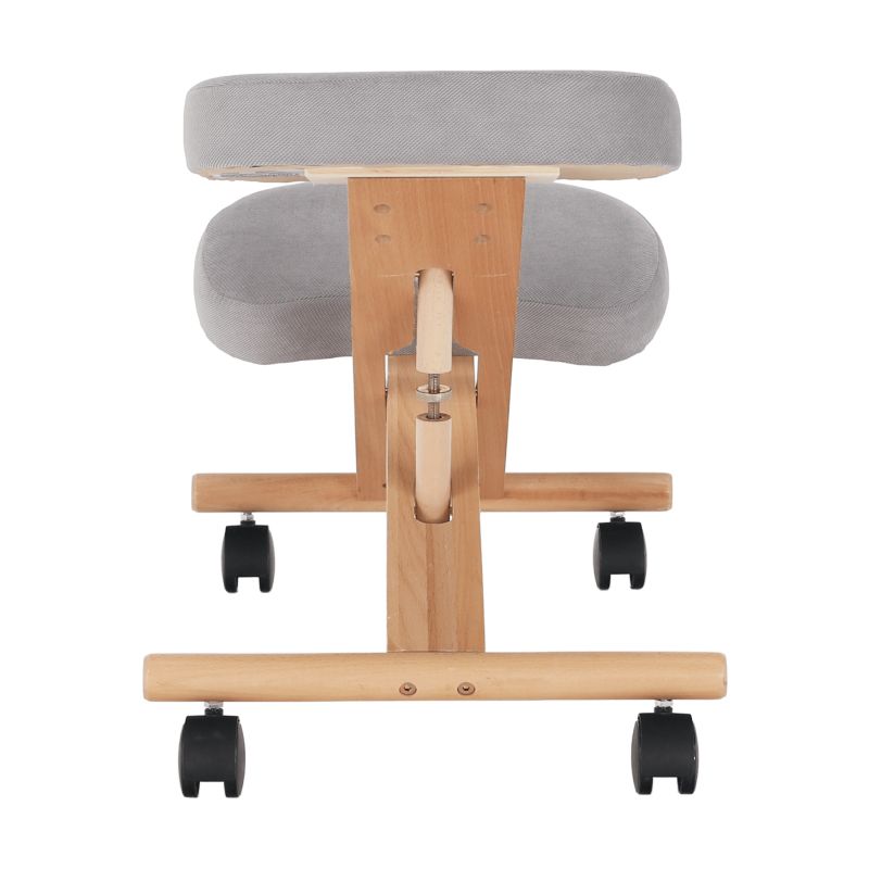 Ergonomická kľakačka, sivohnedá Taupe látka, buk, FLONET