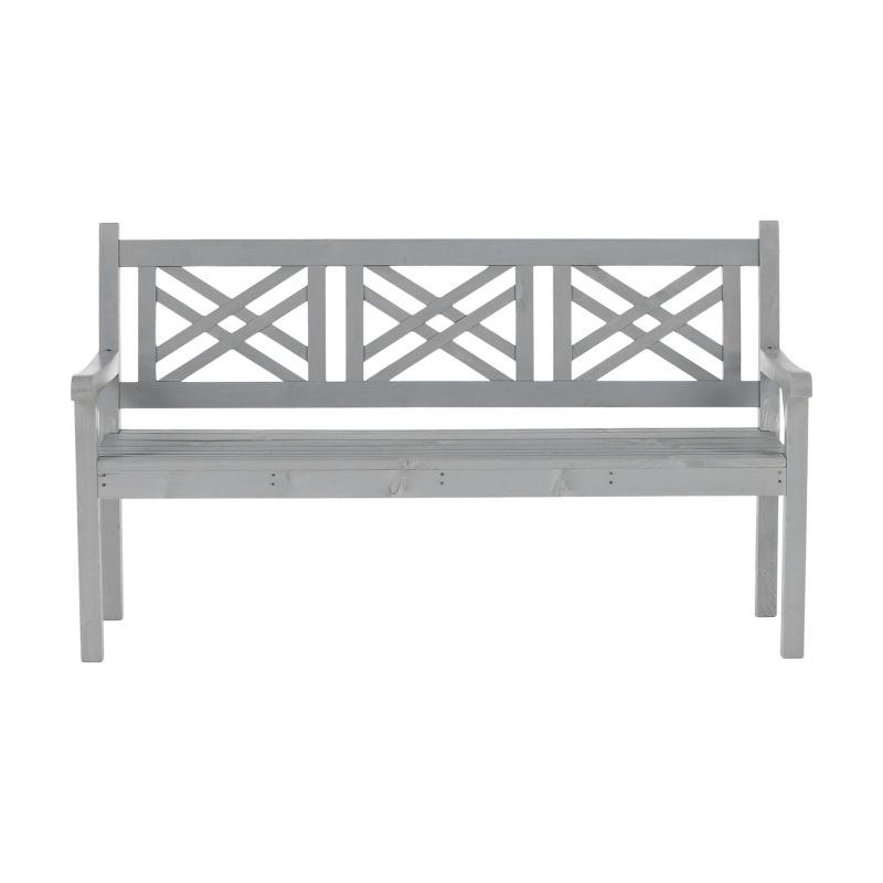 Záhradná lavička, 150cm, masív, sivý, FABLA