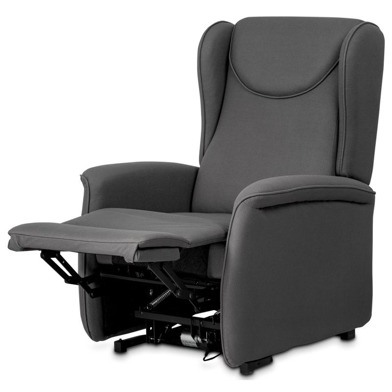 Elektrické polohovacie kreslo sivé, TV-1192 GREY2, relaxačné