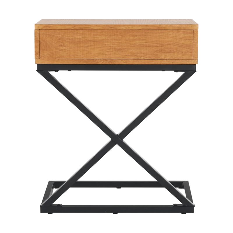 Príručný, nočný stolík, 50cm, dub, čierny, VIRED