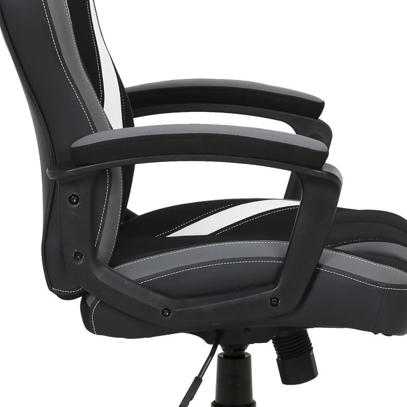 Kancelárske/herné kreslo, čierna, látka, 130 kg, KA-Y326 GREY