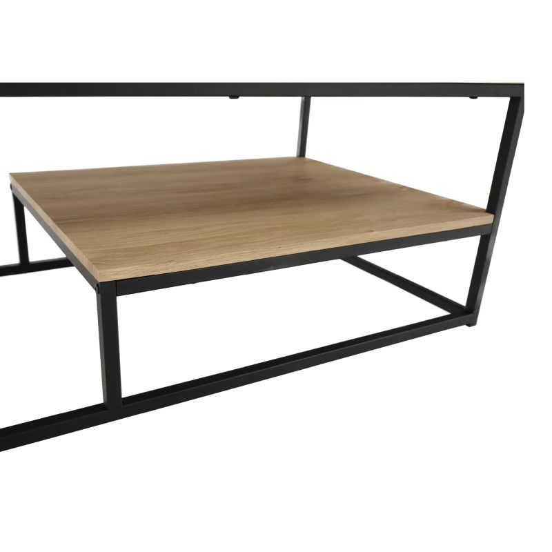 Konferenčný stolík, 110x60cm, dub svetlý, čierny, LARON
