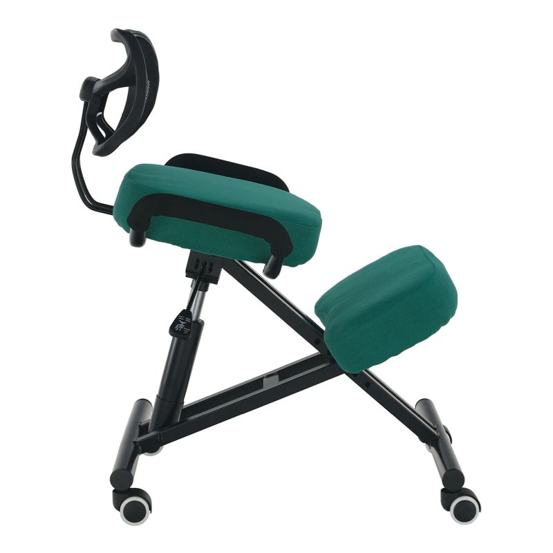 Ergonomická kľakačka, zelená látka, čierna, RUFUS