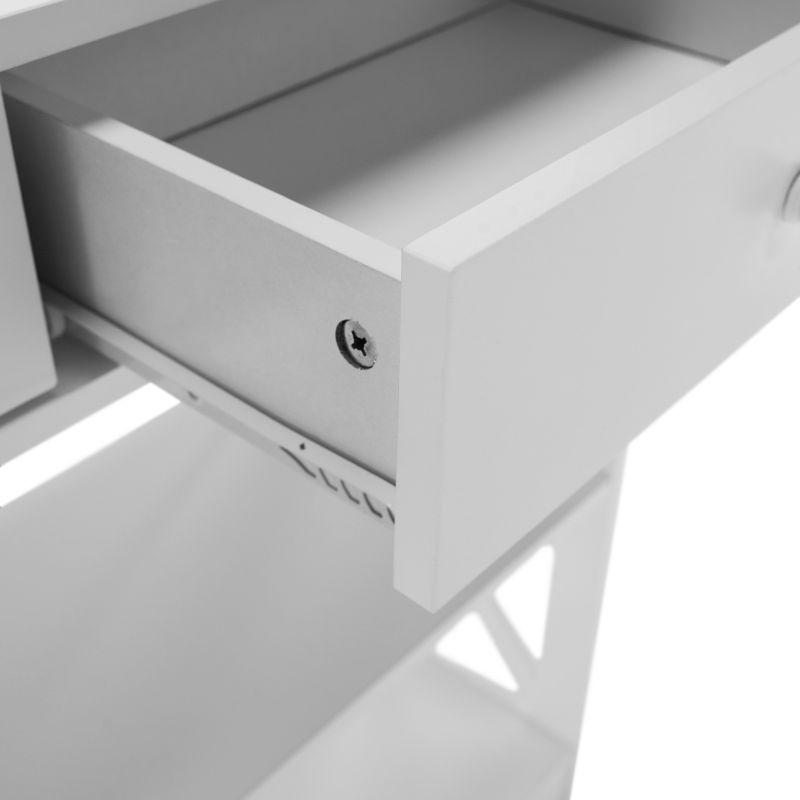 Konzolový stolík, 86cm, biely, LOMIR