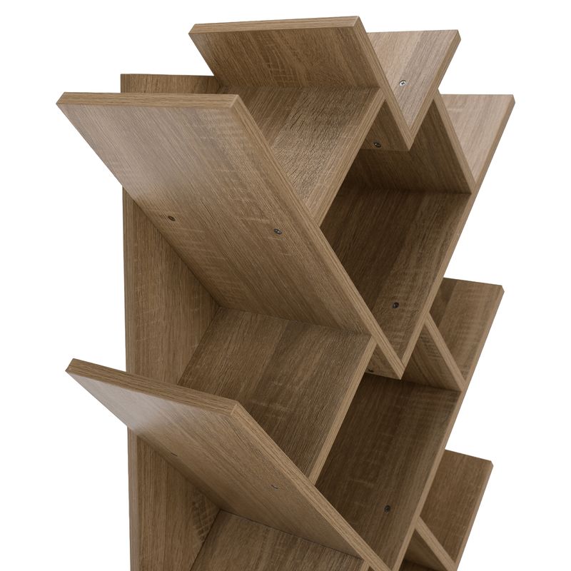 Regál, 59cm, hnedosivý dub, VEVEY