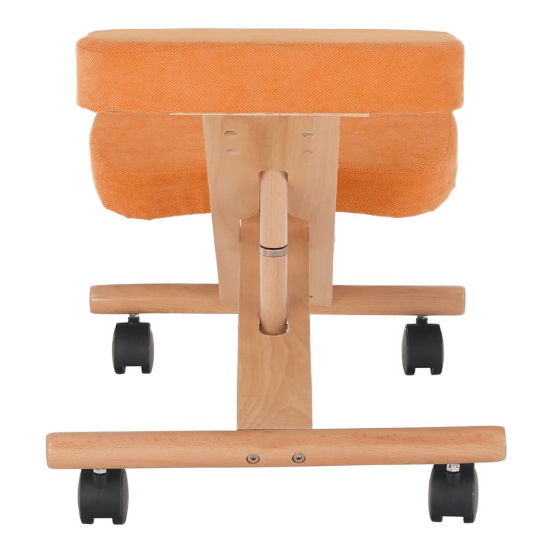 Ergonomická kľakačka, 46cm, oranžová látka, buk, FLONET