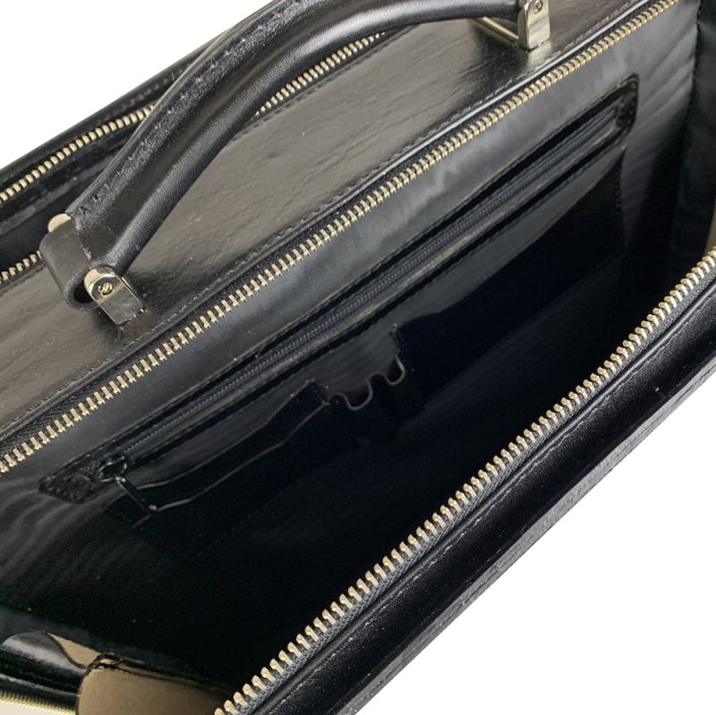 Pracovný kožený kufor č.8156 v čiernej farbe