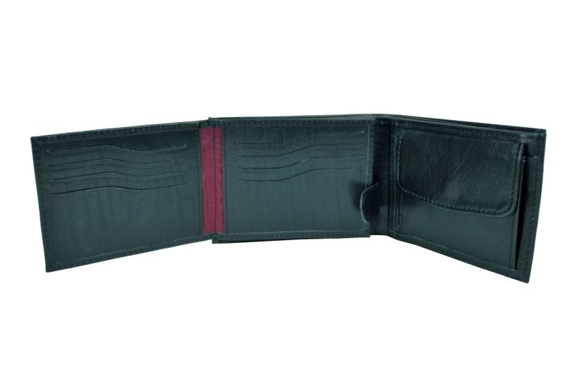 Luxusná elegantná peňaženka z pravej kože č.8552 v čiernej farbe