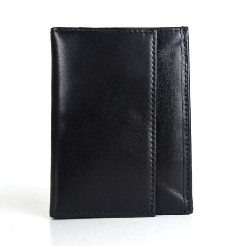 Francúzsky kožený mincovník v čiernej farbe