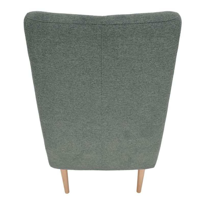 Kreslo ušiak, buk drevo, mentolová látka, SAMY