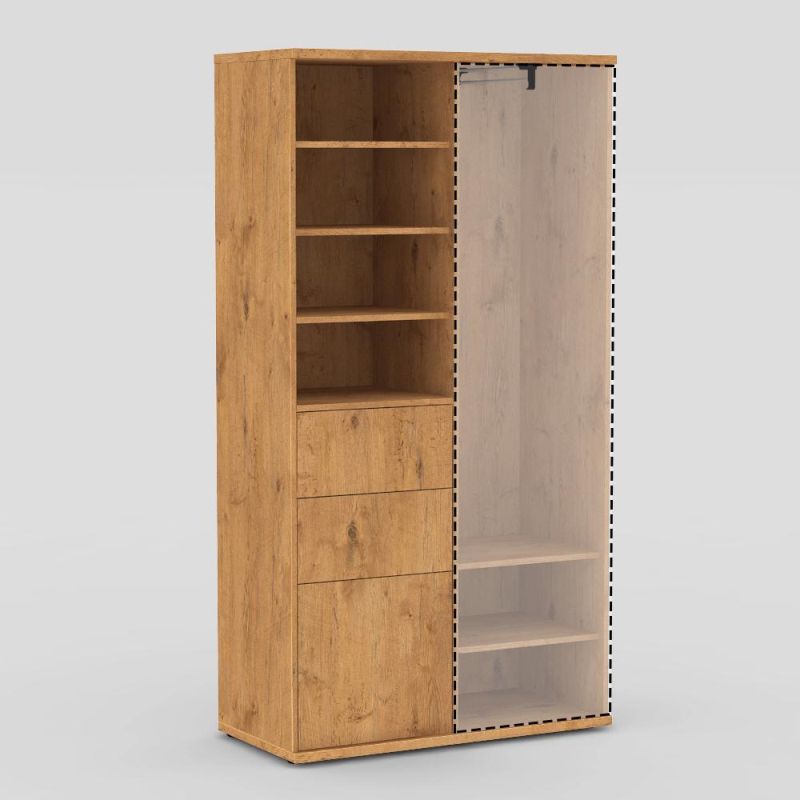 Skriňa, 100cm, kombinovaná, viac farieb, REA ALBERTA 05A