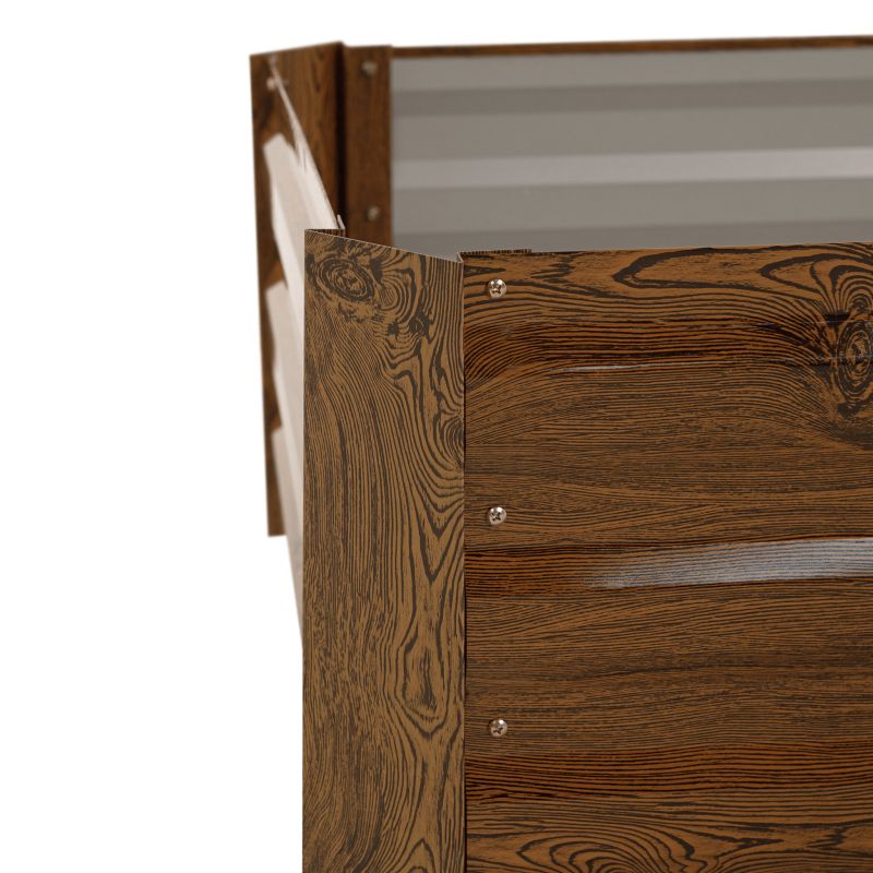 Vyvýšený záhon, hnedý, oceľ, NONKY TYP 2