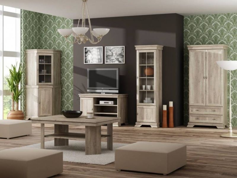 Skriňa, 158cm, kombinovaná, sosna andersen, zrkadlo, KORA KS2