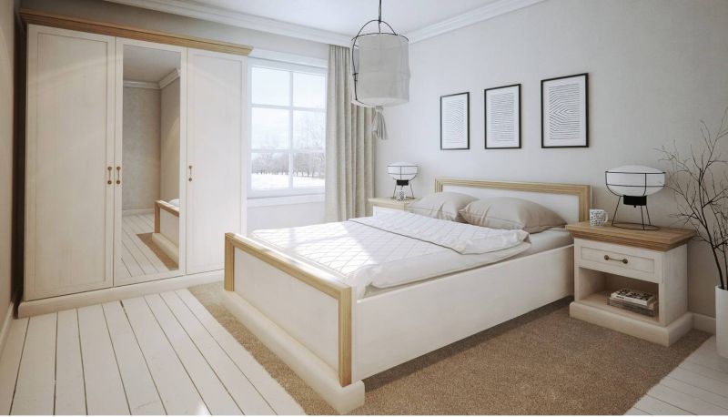 Zrkadlo na stenu, 120x80cm, sosna nordická, dub divoký, ROYAL LS