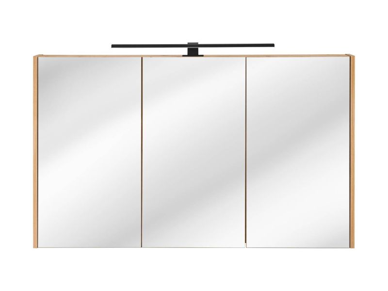 Skrinka so zrkadlom, 120cm, dub artisan, MADERA 843