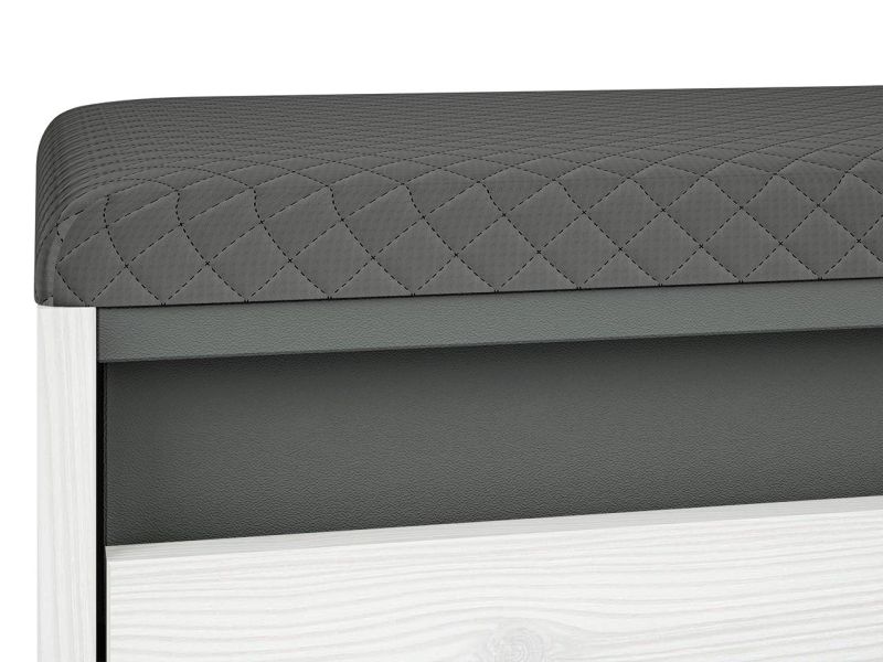 Botník s lavicou, 50cm, sosna sniežna, sivý, HYGA 01