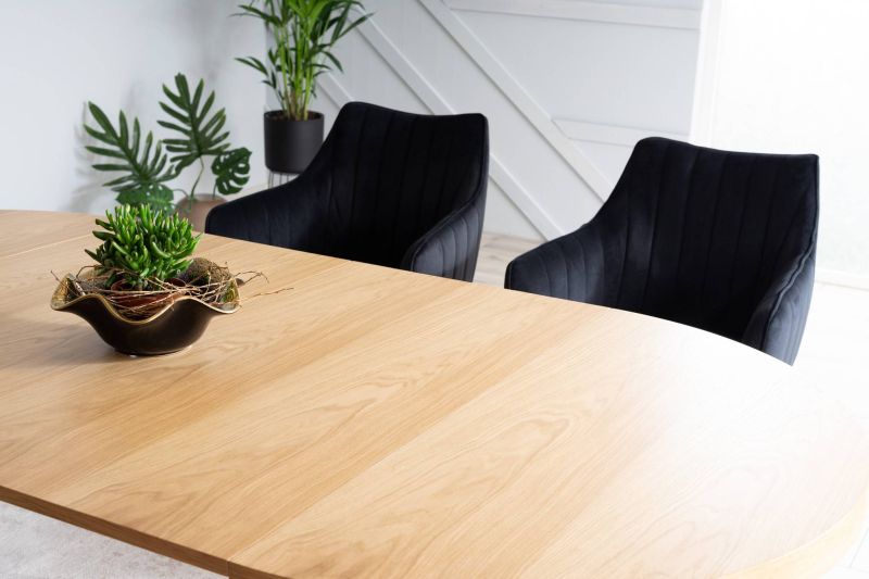 Jedálenská stolička, čierna látka, nohy kov čierny, Signal, AZALIA VELVET