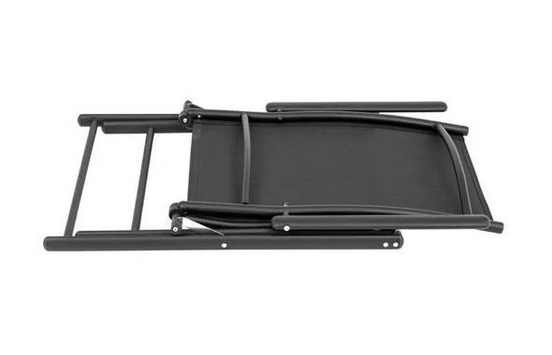 Záhradná stolička, látka čierna, kov čierny, MRP ERHARD