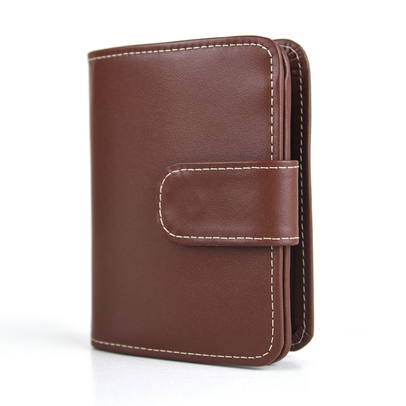 Módna kožená malá dámska peňaženka č.8504, hnedá farba