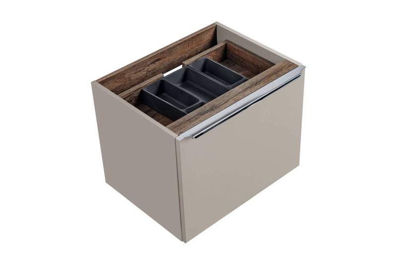 Skrinka pod umývadlo, 80cm, sivý krém, SANTA FE TAUPE 82-80-B-2S