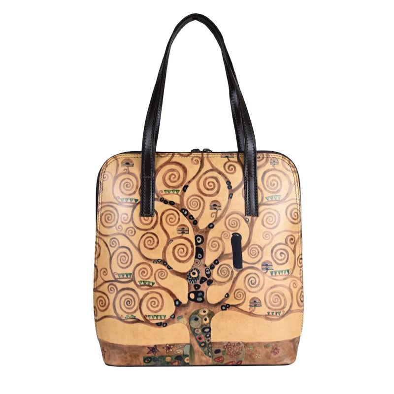 Ručne maľovaná kabelka č.8192 inšpirovaná motívom Gustav Klimt – Strom života