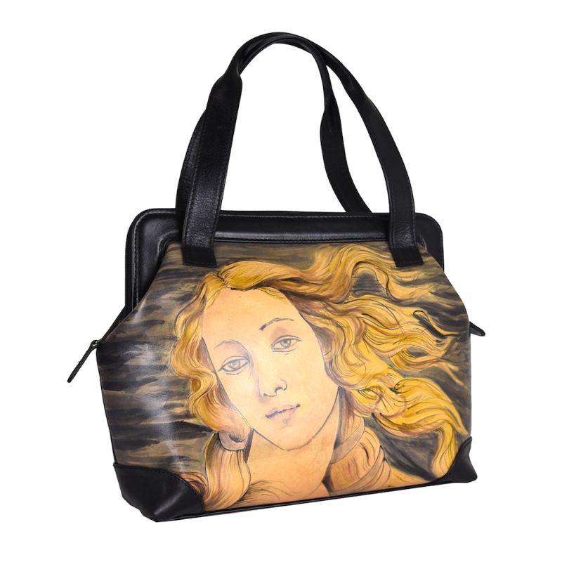 Ručne maľovaná kabelka č.8221 inšpirovaná motívom Sandro Botticelli - Zrodenie Venuše