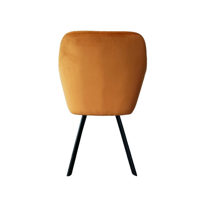 Kreslo, látka zamat horčicová, nohy kov čierny, ZERON NEW