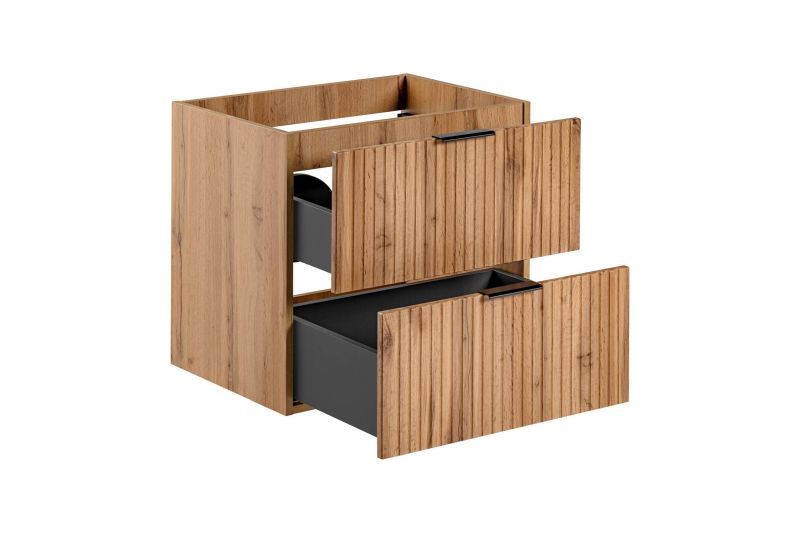 Skrinka pod umývadlo, 60cm, dub wotan, ADEL OAK 82-60-B-2S
