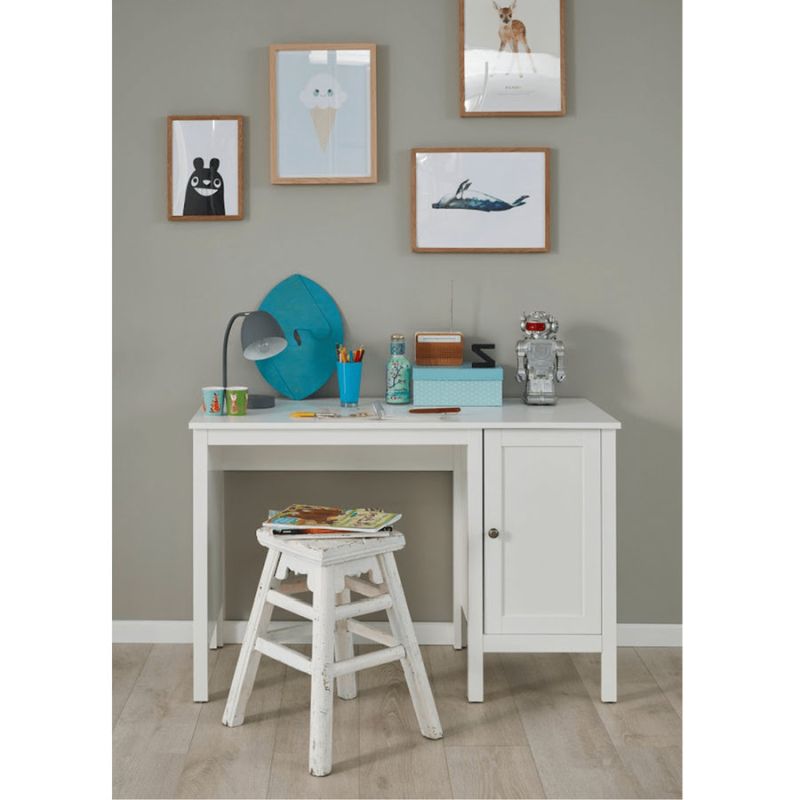 PC stôl, 115x50cm, biela, OLJE 1D