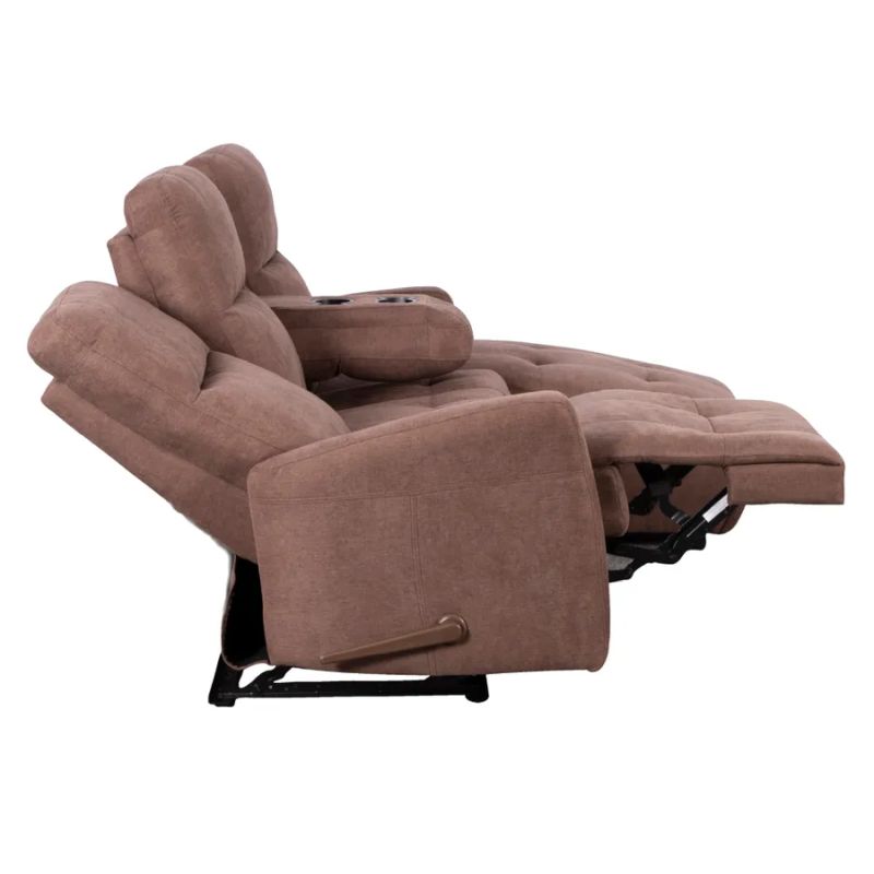 Nastaviteľná rohová sedacia súprava, hnedá látka, pravá, TROJAN ROH