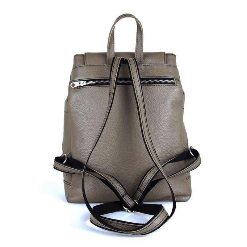 Luxusný kožený ruksak z pravej hovädzej kože č.8665 v khaki farbe