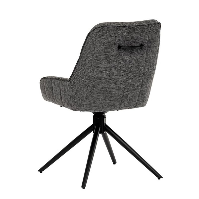 Jedálenská stolička, sivá, látka, HC-535 GREY2
