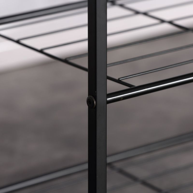 Botník, 63cm, kov, čierny, MDF, dub, GD-413 OAK